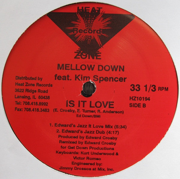 Mellow Down Feat. Kim Spencer : Is It Love (12")