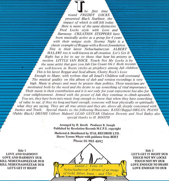 Fred Locks & The Steppers* : Nebuchadnezzar King Of Babylon (Fred Locks Meets Creators) (LP)
