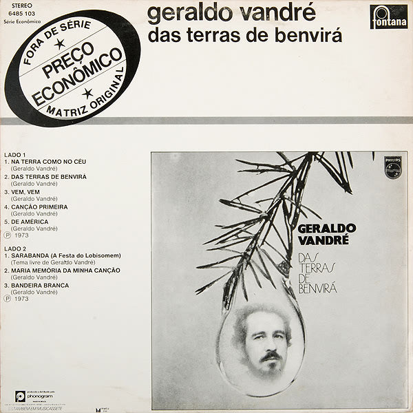 Geraldo Vandré : Das Terras De Benvirá (LP, Album, RE)