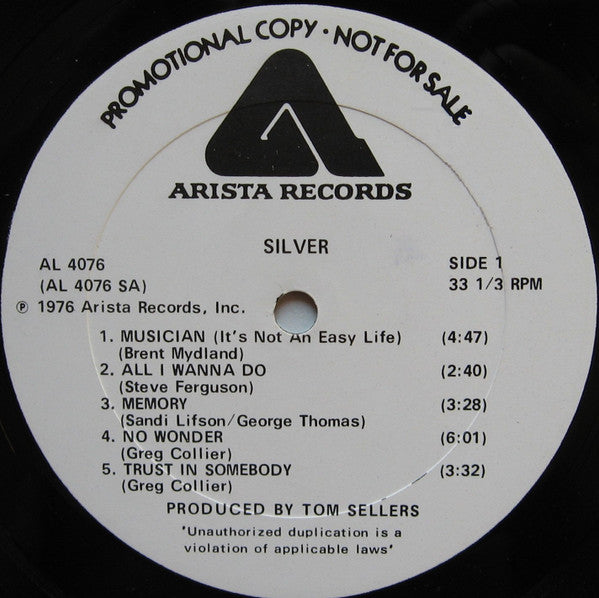 Silver (10) : Silver (LP, Album, Promo)