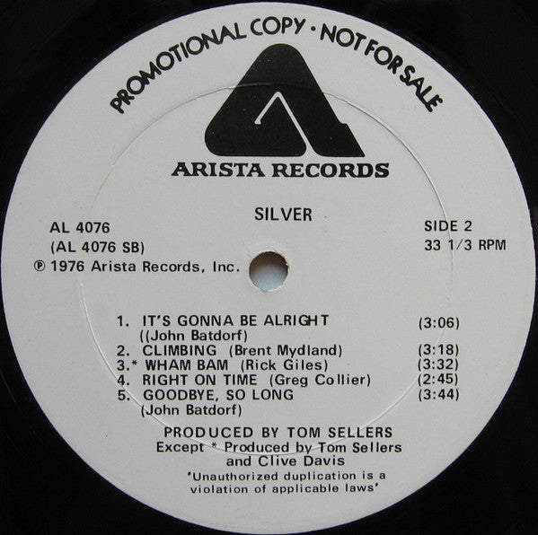 Silver (10) : Silver (LP, Album, Promo)