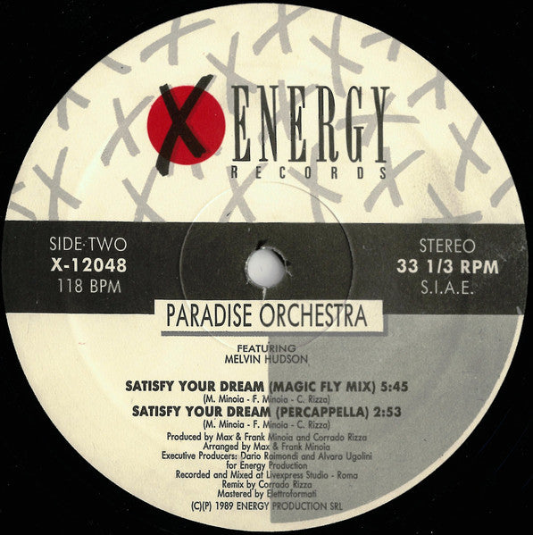 Paradise Orchestra : Satisfy Your Dream (12")