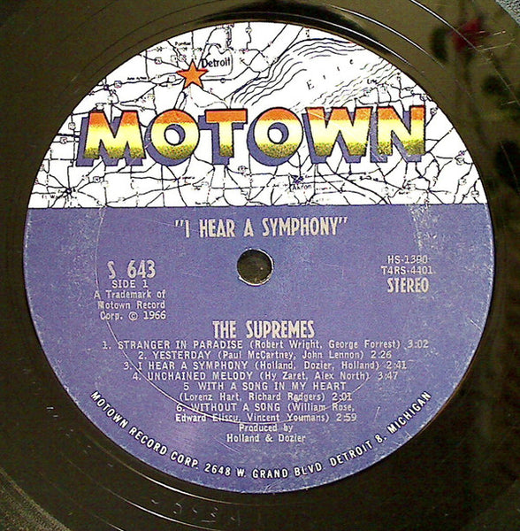 The Supremes : I Hear A Symphony (LP, Album)
