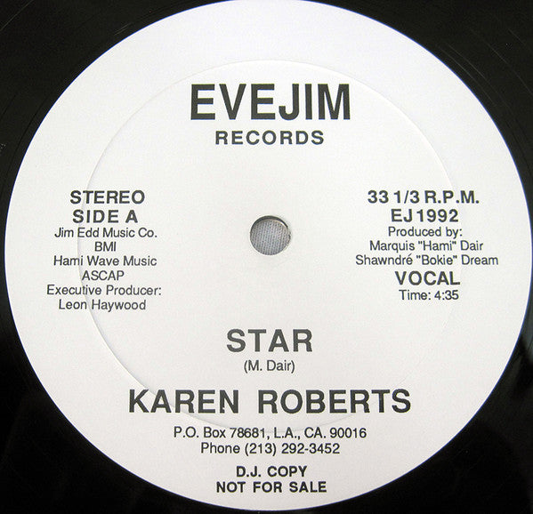 Karen Roberts (5) : Star (12", Promo)
