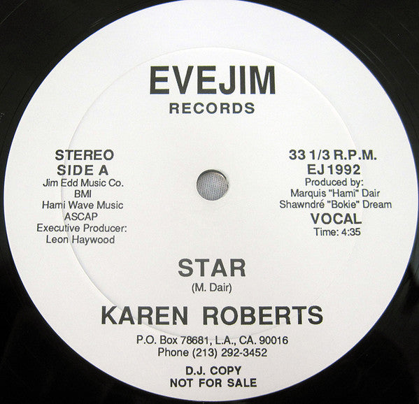 Karen Roberts (5) : Star (12", Promo)