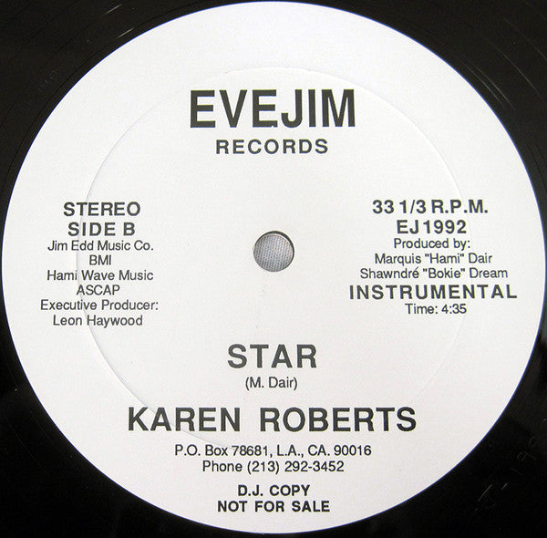 Karen Roberts (5) : Star (12", Promo)