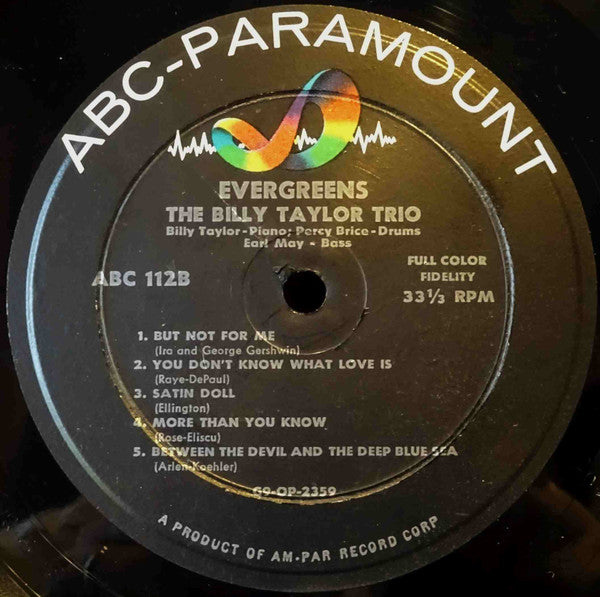 The Billy Taylor Trio* : Evergreens (LP, Album)