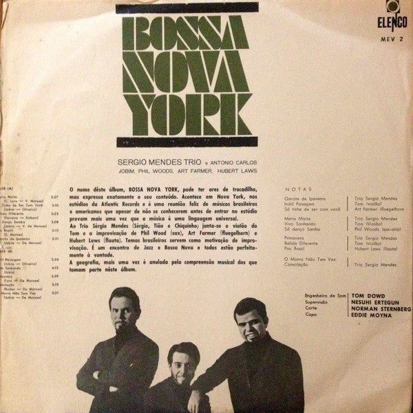 Sergio Mendes Trio*, Antonio Carlos Jobim, Phil Woods, Art Farmer, Hubert Laws : Bossa Nova York (LP, Album, Gre)