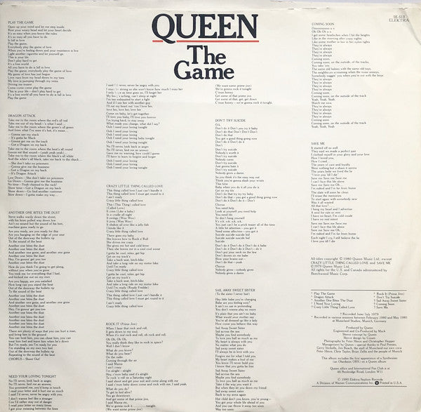 Queen : The Game (LP, Album, Promo, Foi)