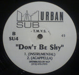 T.M.V.S. : Don't Be Shy (12")