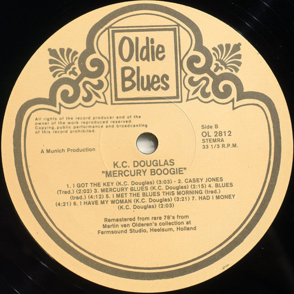 K.C. Douglas : Mercury Boogie (LP, Album, Comp)