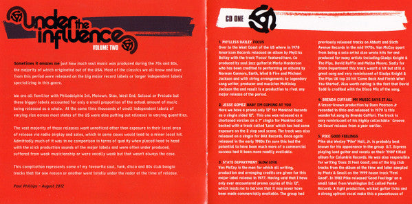 Paul Phillips (14) : Under The Influence Volume Two (A Collection Of Rare Soul & Disco) (2xCD, Comp)