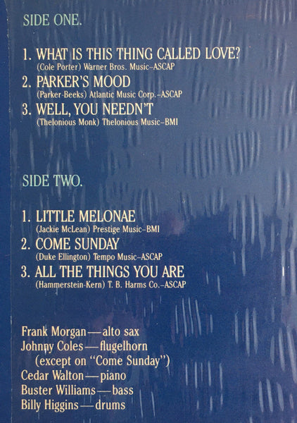 Frank Morgan Quintet : Bebop Lives! (LP)