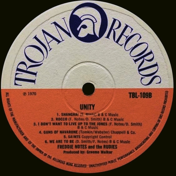Freddie Notes & The Rudies : Unity (LP, Album)