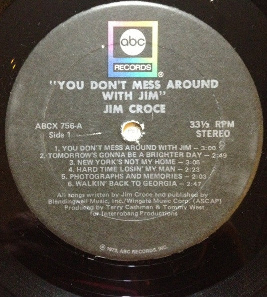 Jim Croce : You Don't Mess Around With Jim (LP, Album, Thi)
