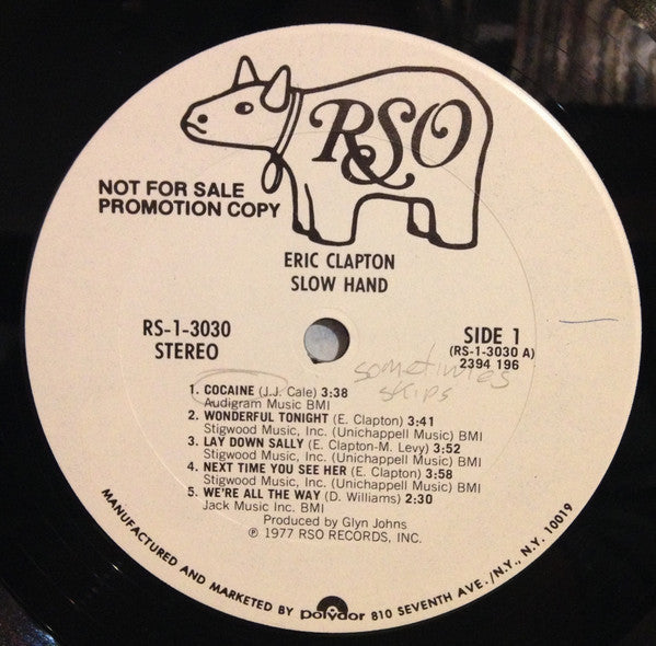 Eric Clapton : Slowhand (LP, Album, Promo)