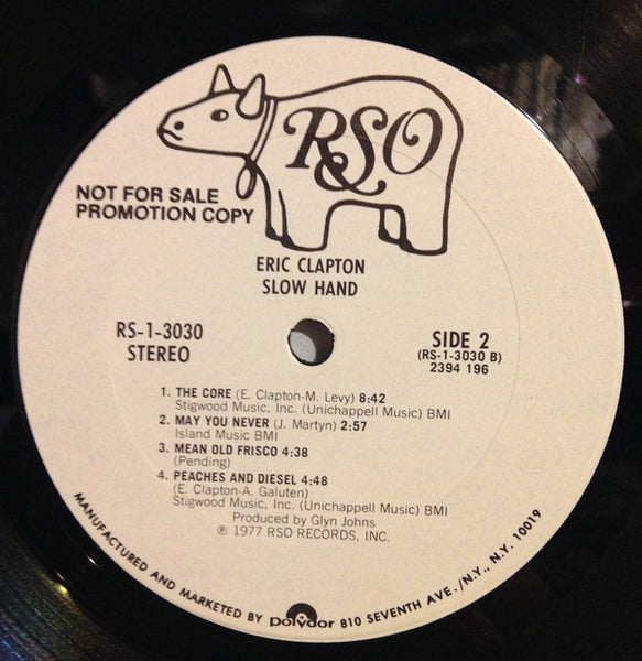 Eric Clapton : Slowhand (LP, Album, Promo)
