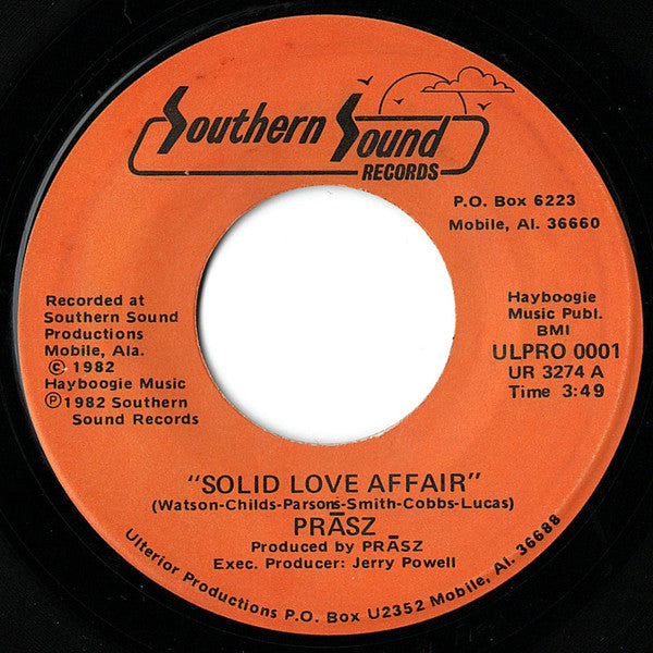 Prasz : Solid Love Affair (7")