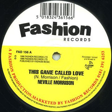 Neville Morrison / The Dub Organiser Meets Mafia & Fluxy, Bubblers & The Mule : This Game Called Love/Whe' Dem A Go Do?/Dub Dem (12", Single)