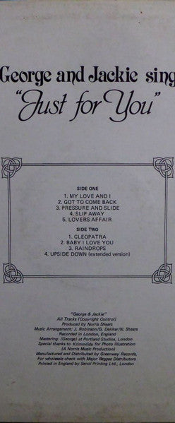 George* And Jackie* : George And Jackie Sing Just For You (LP, Album, Pur)