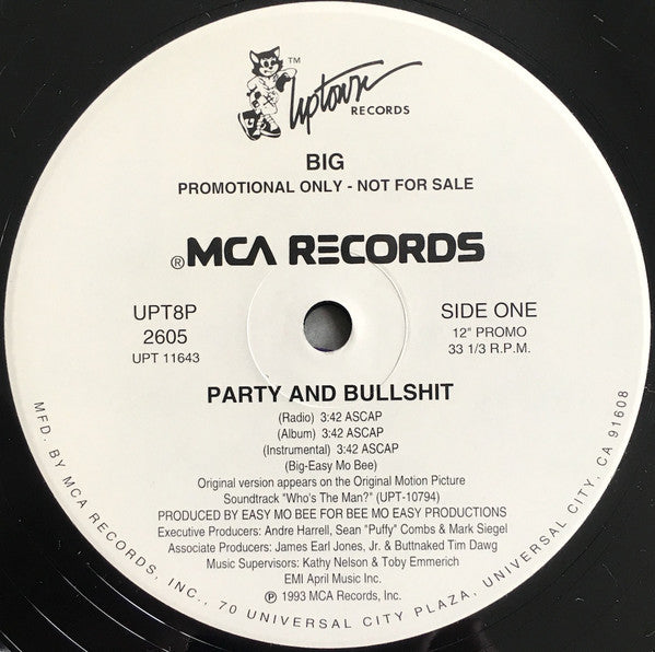 Notorious B.I.G. : Party And Bullshit (12", Promo)