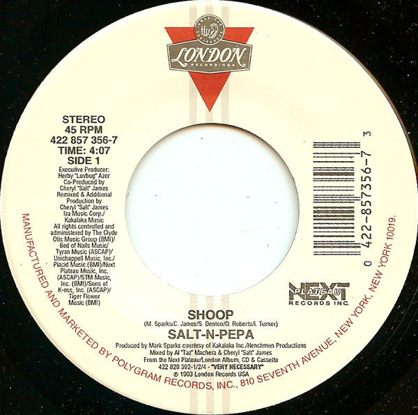 Salt 'N' Pepa : Shoop / Whatta Man (7", Single)