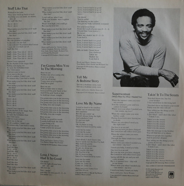 Quincy Jones : Sounds ... And Stuff Like That!! (LP, Album, Bla)