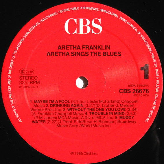 Aretha Franklin : Aretha Sings The Blues (LP, Comp)