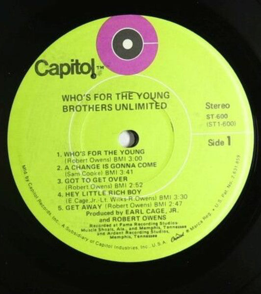 Brothers Unlimited : Who's For The Young (LP, Album)