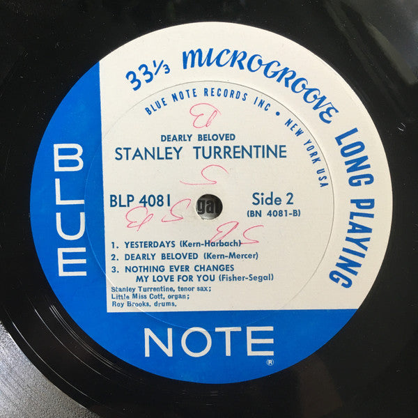 Stanley Turrentine : Dearly Beloved (LP, Album, Mono)