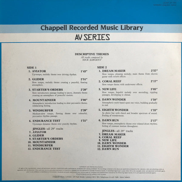 Nick Sargent : Descriptive Themes (LP)