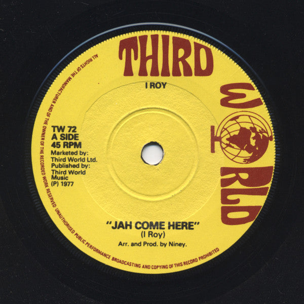 I-Roy : Jah Come Here (7")