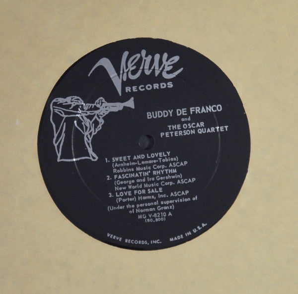 Buddy De Franco* And The Oscar Peterson Quartet : Buddy De Franco And The Oscar Peterson Quartet (LP, Album, Mono)