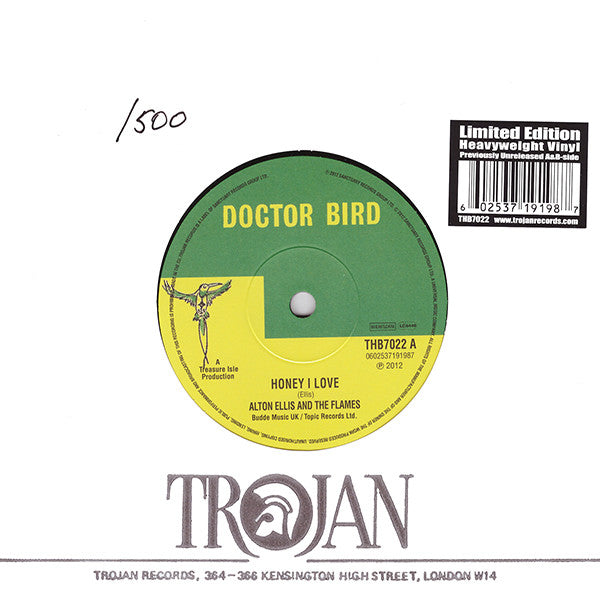 Alton Ellis And The Flames* : Honey I Love / Don't Trouble People (7", Ltd)