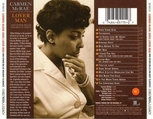 Carmen McRae : Sings Lover Man And Other Billie Holiday Classics (CD, Album, RE, RM)