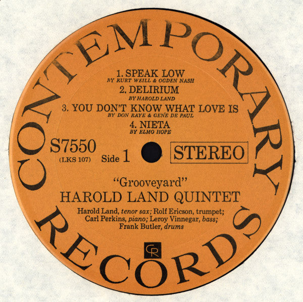 Harold Land Quintet : Grooveyard (LP, Album, RE)