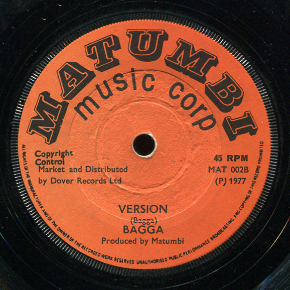 Bagga Matumbi : Daughter Of Zion (7")