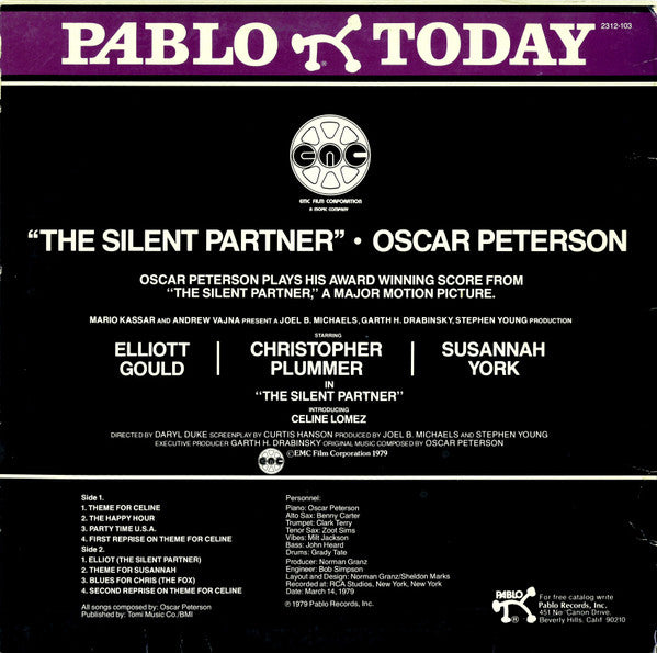 Oscar Peterson : The Silent Partner (LP, Album, Als)