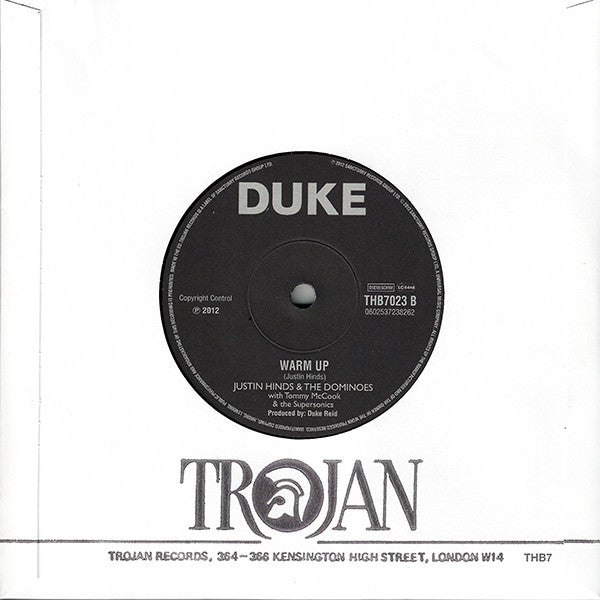 Justin Hinds & The Dominoes With Tommy McCook & The Supersonics : Sufferation 1969 (7", Single, Ltd, Num)