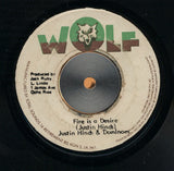 Justin Hinds & The Dominoes / The Black Disciples : Fire Is A Desire / Burnin' (7")
