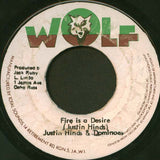 Justin Hinds & The Dominoes / The Black Disciples : Fire Is A Desire / Burnin' (7")