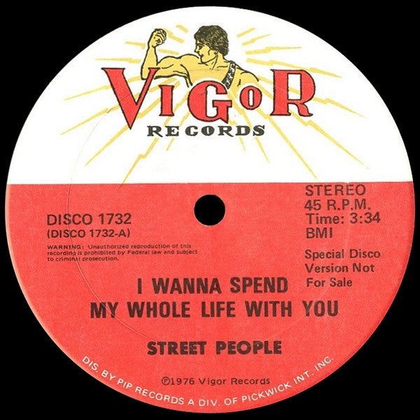 Street People : I Wanna Spend My Whole Life With You (12", Promo)