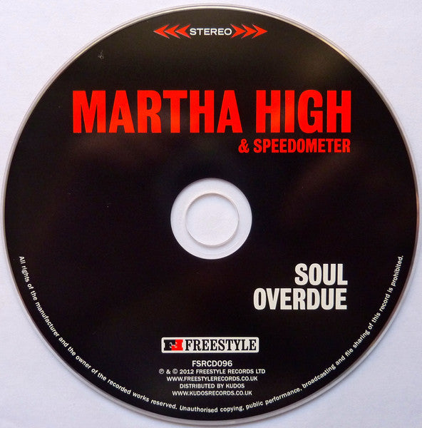 Martha High & Speedometer (2) : Soul Overdue (CD, Album)