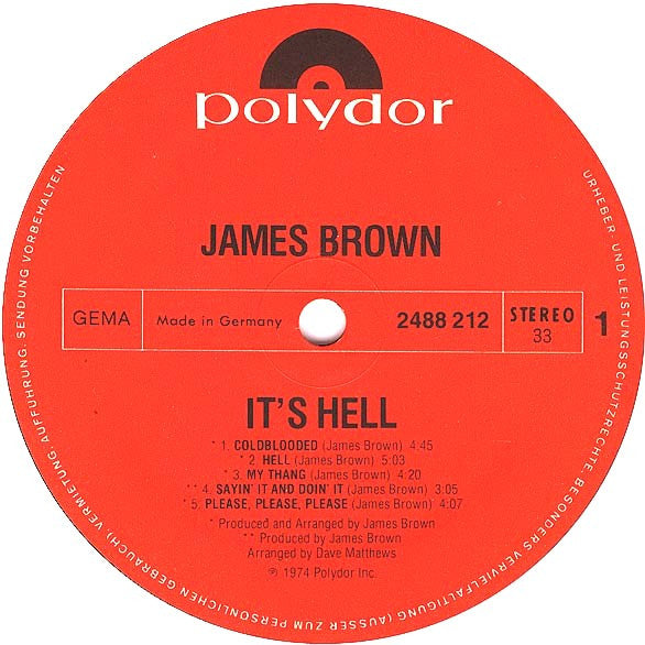 James Brown : Hell (2xLP, Album, Gat)