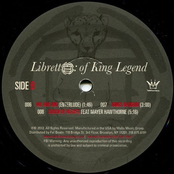 The Black Opera : Libretto: Of King Legend (2xLP, Album)