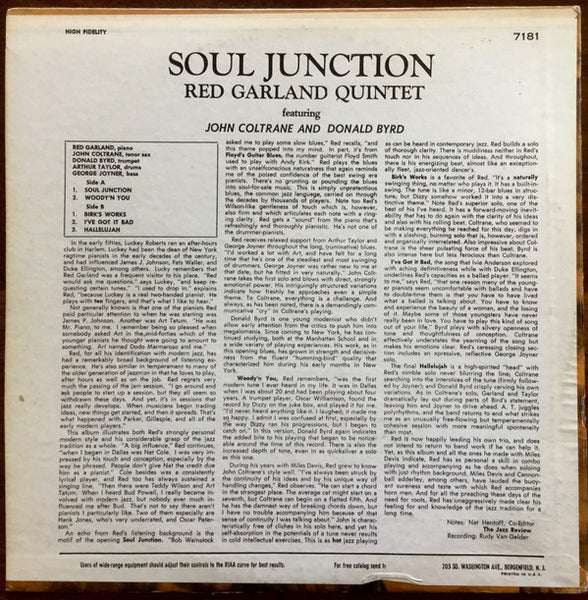 The Red Garland Quintet Featuring John Coltrane And Donald Byrd : Soul Junction (LP, Album, Mono, RP)