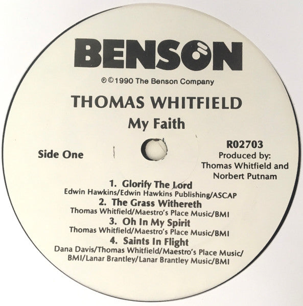 Thomas Whitfield : My Faith (LP)