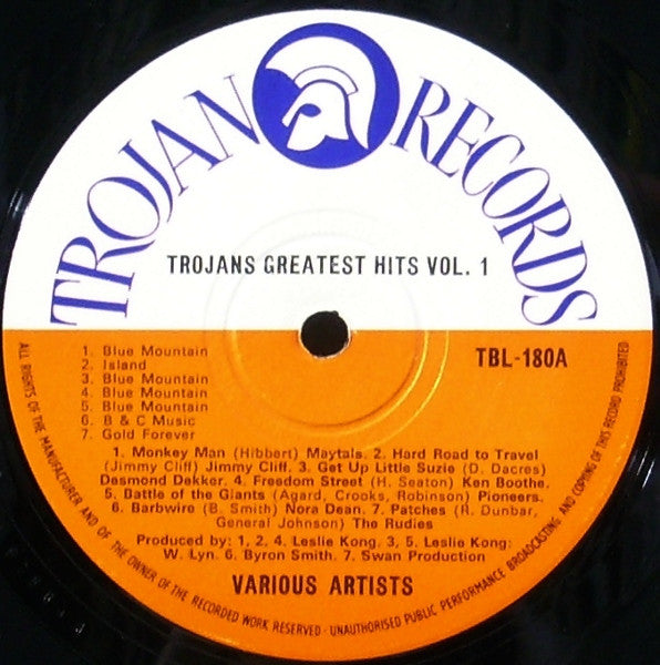 Various : Trojan's Greatest Hits Vol. 1 (LP, Comp)