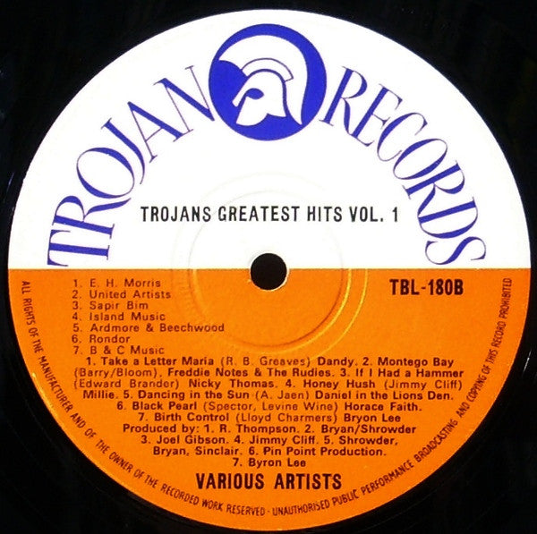 Various : Trojan's Greatest Hits Vol. 1 (LP, Comp)