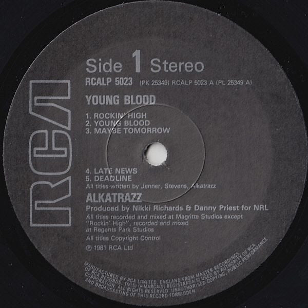 Alkatrazz (2) : Young Blood (LP, Album)